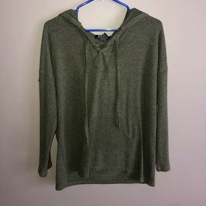 Soft army green long sleeve hoodie